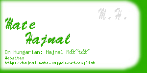 mate hajnal business card